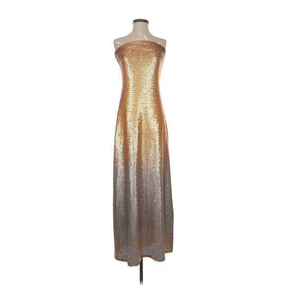 Show Me Your Mumu Taylor Tube Dress in Gold Ombre Sequins L NWT - Picture 4 of 7